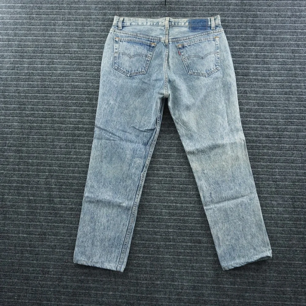 Levi's 501 Straight Leg Jeans Mens 33x28 Light Blue Vintage 90s Button Fly